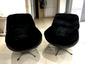 Freecycle Pair black seventies swivel chairs