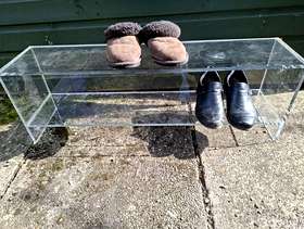 Freecycle Clear perspex shoe rack
