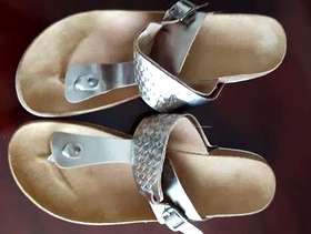 Freecycle Gold Leather Sandals