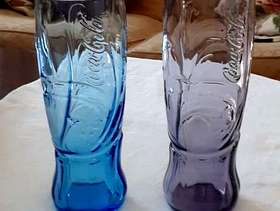 Freecycle Two Coca Cola Embossed Butterfly Swirl Highball Glasses