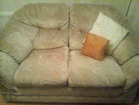 Freecycle FREE 2 two seater sofas with footstool