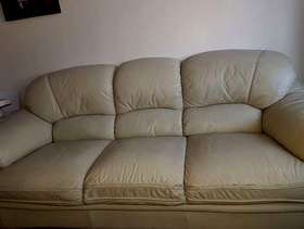Freecycle 3 seater cream couch