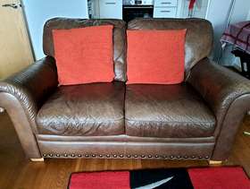 Freecycle 2 seater leather sofa