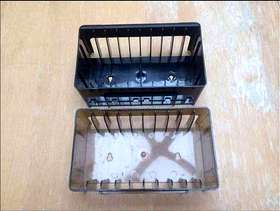 Freecycle 2 x Vintage Black Plastic Cassette Tape Storage Holders - ...