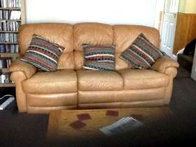 Freecycle Three seater leather sofa