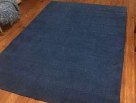 Freecycle 2 x IKEA petrol blue rugs