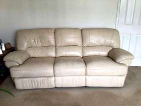 Freecycle 3 seater leather sofa