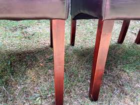 Freecycle 4 brown faux leather chairs