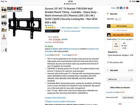 Freecycle Large TV wall bracket