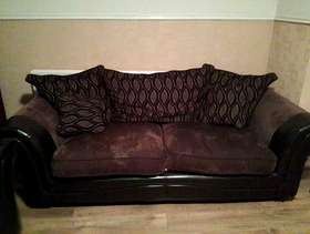 Freecycle Three seater sofa and Two matching arm chairs. .