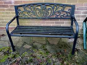 Freecycle Black Metal Garden Bench