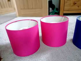 Freecycle 2 pink B&Q lampshades
