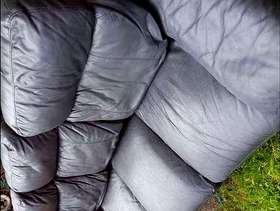 Freecycle Large leather sofa .