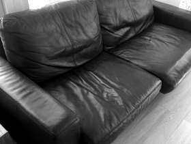 Freecycle Leather sofa