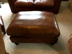 Freecycle Laura Ashley Leather Footstool