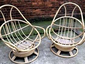 Freecycle Cane Swivel Chairs