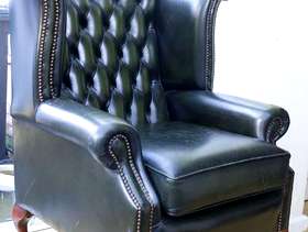 Freecycle Green leather chair