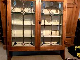 Freecycle Leaded glass cabinet in need of up cycle