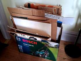 Freecycle Box of cut up cardboard
