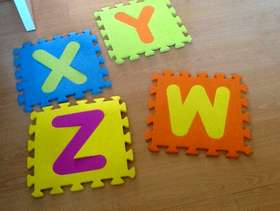 Freecycle A-Z coloured foam tiles