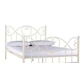 Freecycle Double bed - Cream metal frame and mattress