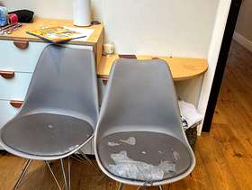 Freecycle Habitat Grey “eames” chair