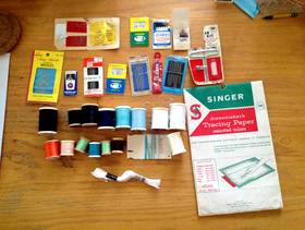 Freecycle Thread, needles, & tracing paper