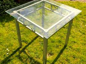 Freecycle Glass topped table