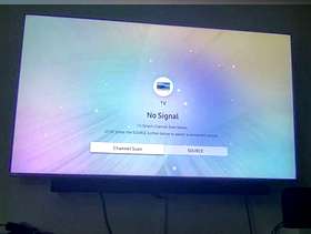 Freecycle 55" Samsung Smart QLED TV with soundbar