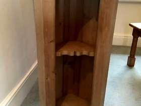 Freecycle Pine corner display cupboard