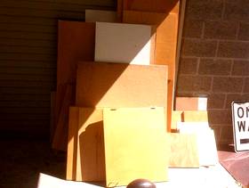 Freecycle Maple veneered ply rescued from built in closet