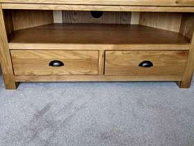 Freecycle Oak corner TV unit