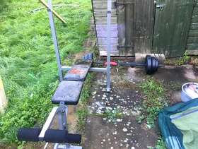 Freecycle Weight bench and weights