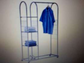 Freecycle Silver Clothing Rail with Shelves