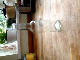 Freecycle Box of Unused Clear Bottles with Screwcaps