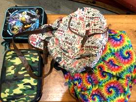 Freecycle Backpacks and lunch boxes - ideal for school