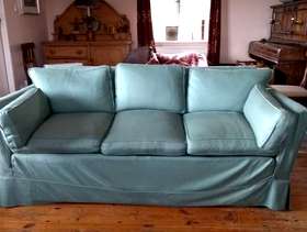 Freecycle Turquoise sofa 70"x37", 24" high
