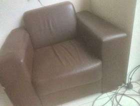 Freecycle X2 Brown leather arm chairs free