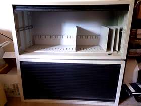 Freecycle Two stackable filing cabinets with roller doors
