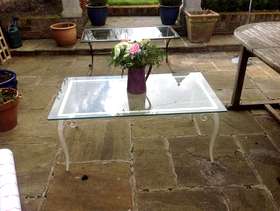Freecycle Glass top coffee table