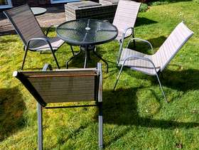 Freecycle 4 Garden Chairs and Glass Table