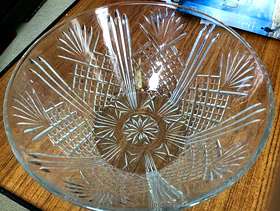 Freecycle Cut glass bowl
