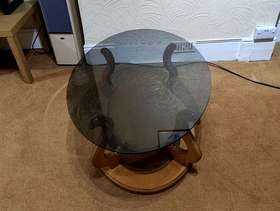 Freecycle Glass Top Coffee Table