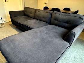 Freecycle L shaped grey sofa