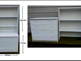 Freecycle 4-drawer chest + shelf unit