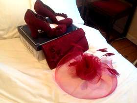 Freecycle Matching shoes, handbag and fascinator