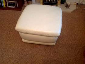Freecycle Leather Pouffe