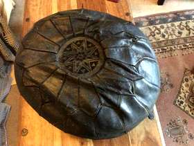Freecycle Middle Eastern leather foot stall/pouff