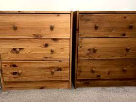 Freecycle Ikea small wooden chest of drawers (2 available)