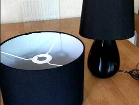 Freecycle Matching Black Lamp and Light Shade / Brand New